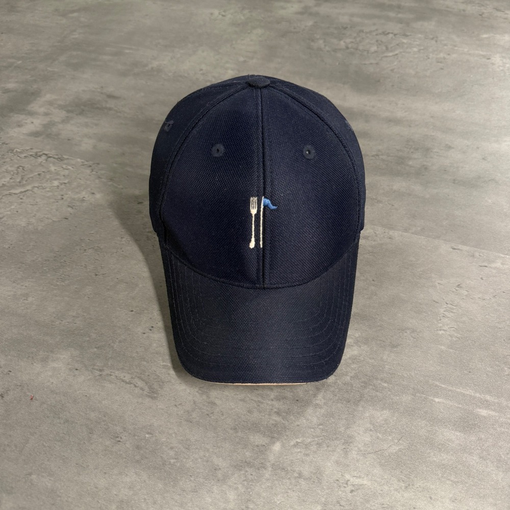 Imperial Baseball Cap Mens Navy Blue Golf Flag Fork Silverware Embroidered Logo
